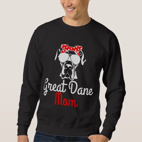 Great Dane Mom Vintage Funny Cute Dog Great Dane M Sweatshirt