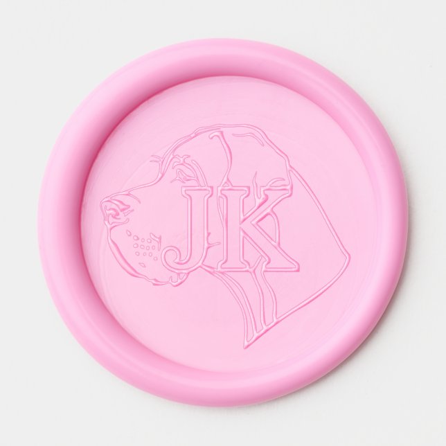 Great Dane Monogram  Wax Seal Sticker (Front)