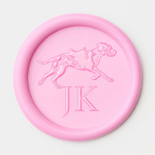 Great Dane Monogram  Wax Seal Sticker