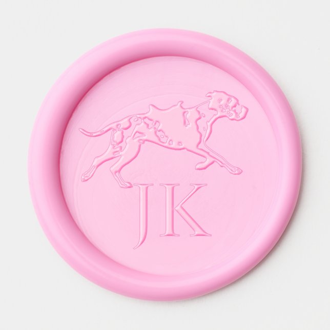 Great Dane Monogram  Wax Seal Sticker (Front)
