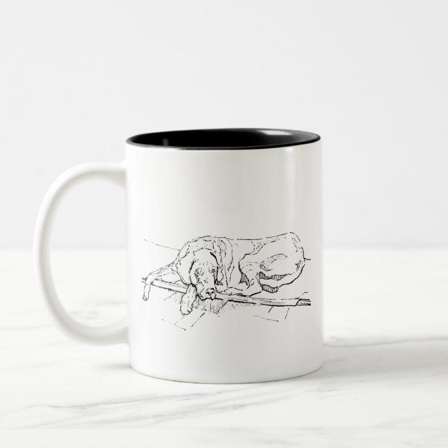 Great Dane Mug – Minimalist Dog Coffee Mug (Left)