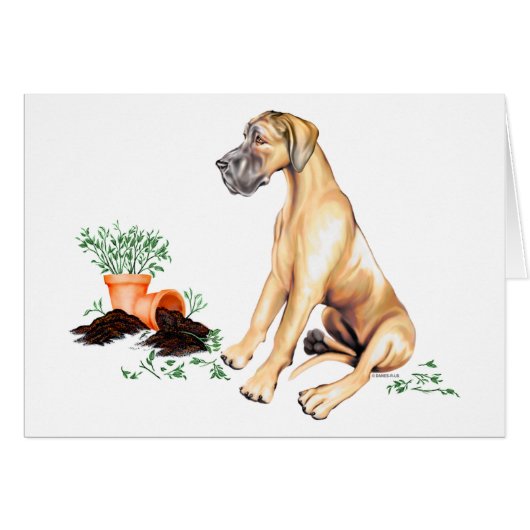 Great Dane Naughty Pup Fawn UC (Front Horizontal)