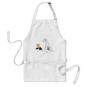 Great Dane Naughty Pup White UC Adult Apron