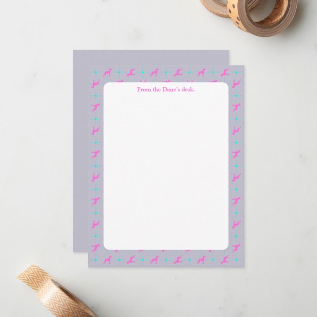 Great Dane  Note Card (Front/Back In Situ)