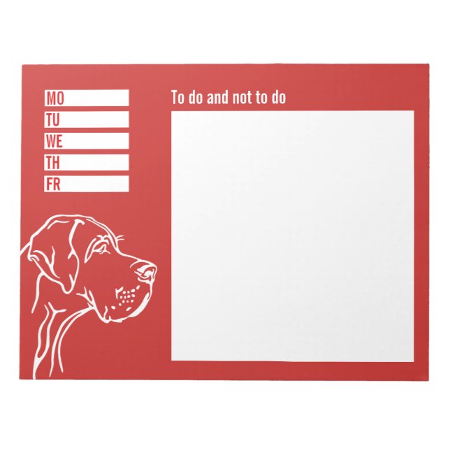 Great Dane Notepad (Front)