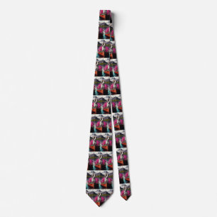 Great Dane on a Paddle: A Scenic Adventure Neck Tie