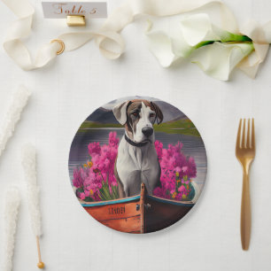 Great Dane on a Paddle: A Scenic Adventure Paper Plates
