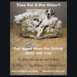 Great Dane on Chewed Sofa Pet Sitting Flyer 8x11<br><div class="desc">Perfect for Great Dane lovers or promote your Pet Sitting & Dog Walking business with personalized gifts, apparel, and promotional material. Part of our unique "Great Dane Lounging On Chewed Sofa” theme collection, featuring a comical high-quality photo of a Great Dane casually relaxing on a chewed sofa. Customize your style,...</div>