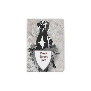 Great Dane one Line  Passport Holder