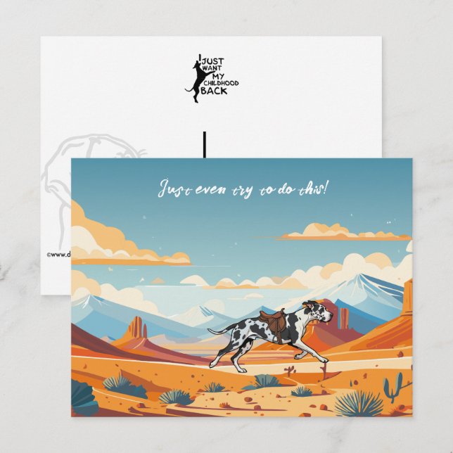 great dane or horse  postcard (Front/Back)