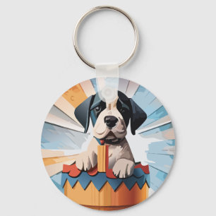 Great Dane Owner Keychain