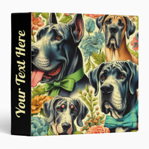 Great Dane Painting 3 Ring Binder