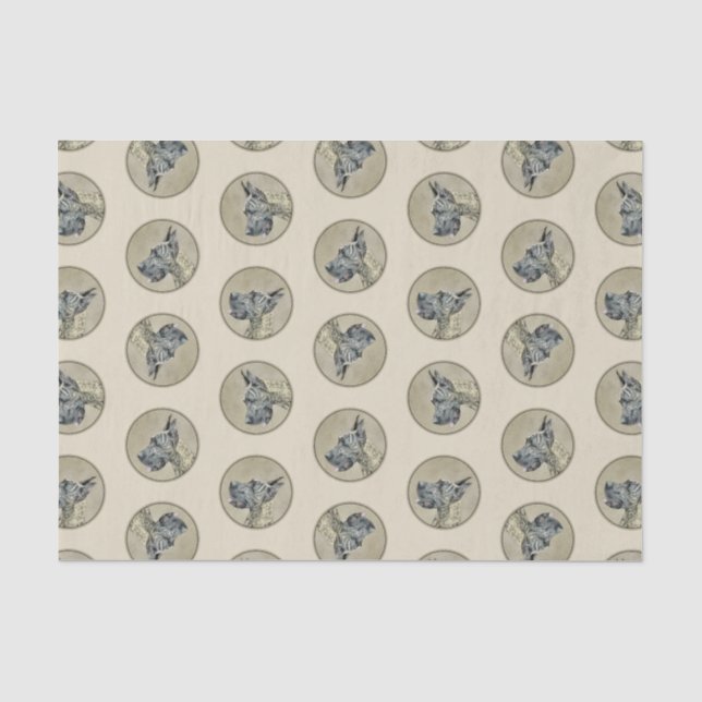 Great Dane Painting Brindle Original Pet Dog Art Tissue Paper (Front)