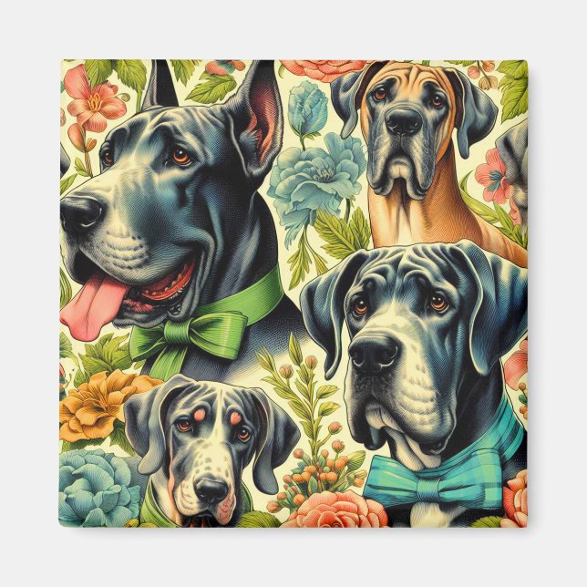 Great Dane Painting Magnet (Front)