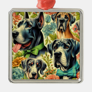 Great Dane Painting Metal Ornament