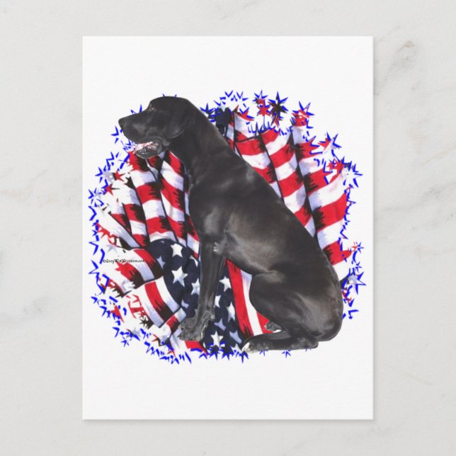 Great Dane Patriot Postcard (Front)