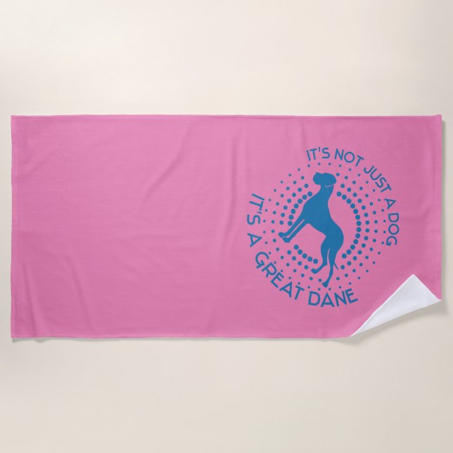 Great Dane Pattern  Beach Towel (Front)