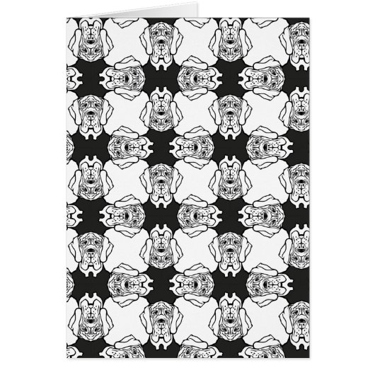 Great Dane Pattern Heads Cards (Front)