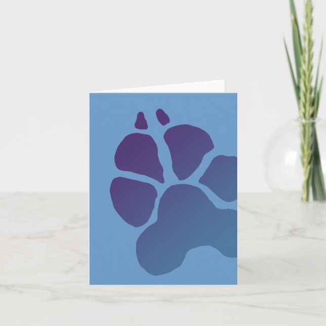 Great Dane Paw Print Greeting Card (Front)