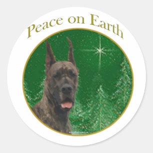 Great Dane Peace Classic Round Sticker