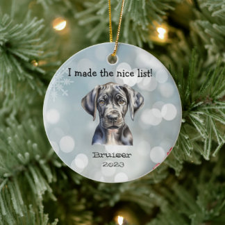 "Great Dane" Pet Christmas Ornament