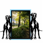 Great Dane photo frame Cutout<br><div class="desc">Display your cherished moments in style with our stunning Great Dane photo frame! Show off your loved ones on your mantle, office desk, or living room with these acrylic photo sculptures. Designed to bring your memories to life, these pieces come with a sleek black stand and make for a wonderful...</div>