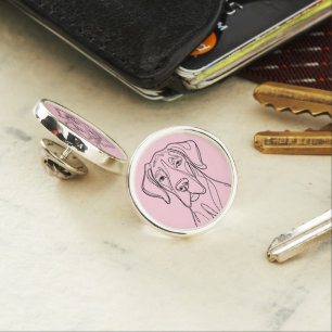 Great Dane Pink Lapel Pin
