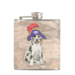 Great Dane Pirate Flask