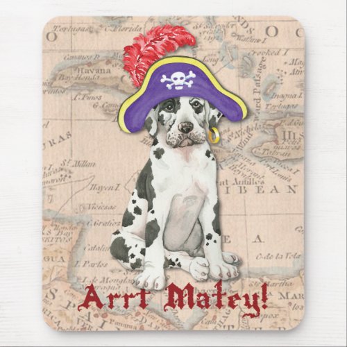 Great Dane Pirate Mouse Pad