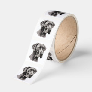 Great Dane portrait drawing Square Sticker