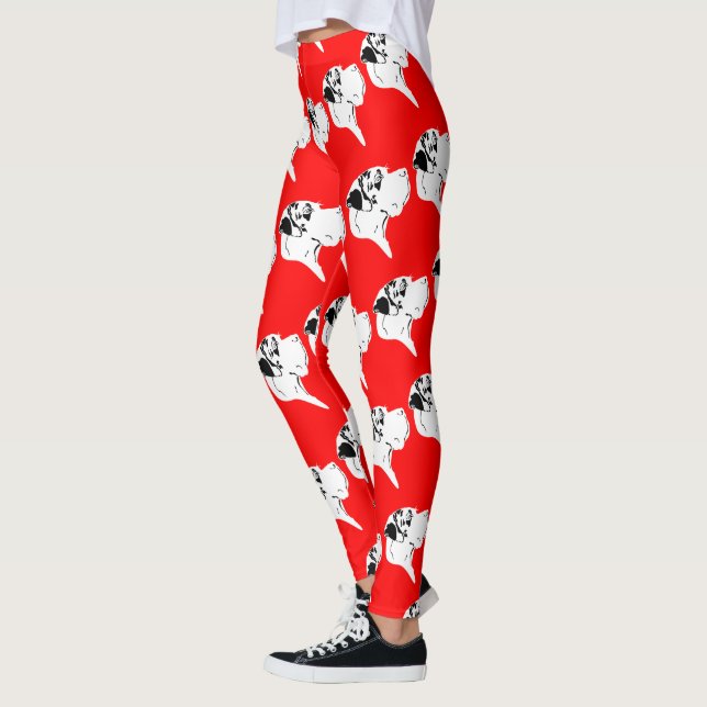 Great Dane Portrait Leggings (Left)