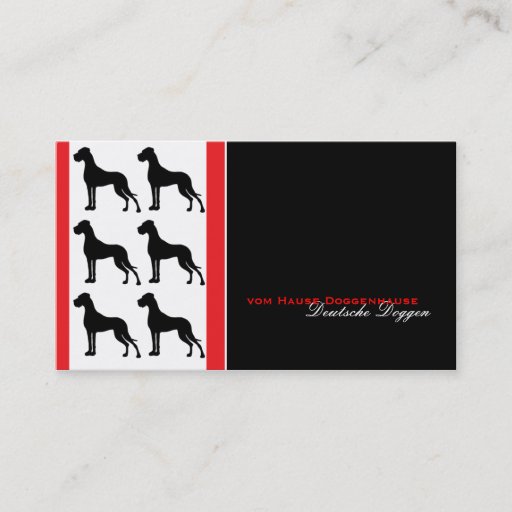 Customizable Great Dane Cards Business Cards