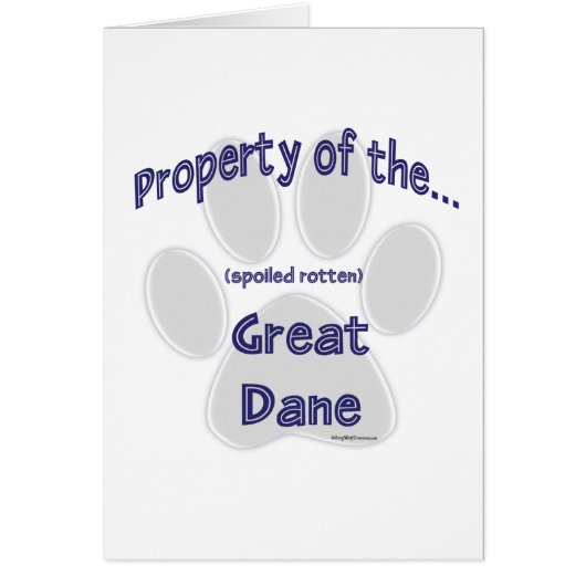 Great Dane Property Cards (Front)