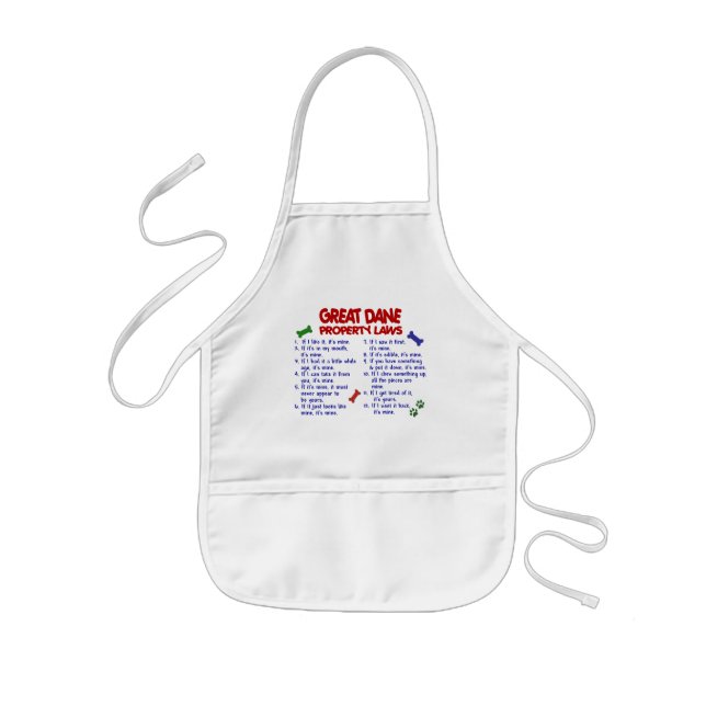 GREAT DANE Property Laws 2 Kids' Apron (Front)