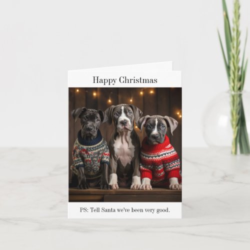 Great Dane Puppies Christmas Card
