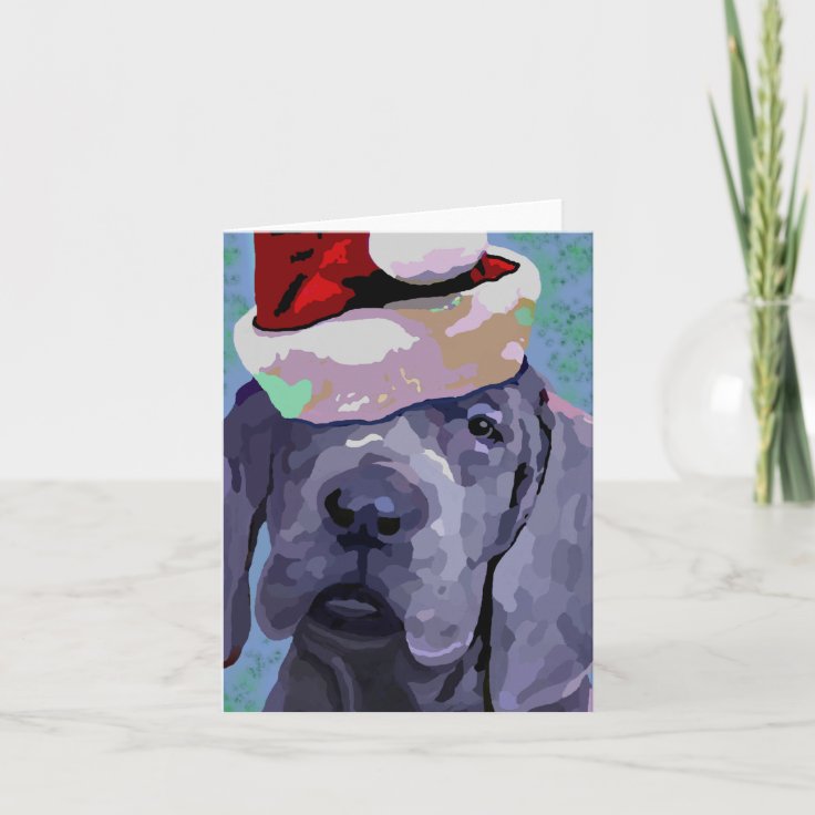 Great Dane Puppy Christmas Greeting Card | Zazzle