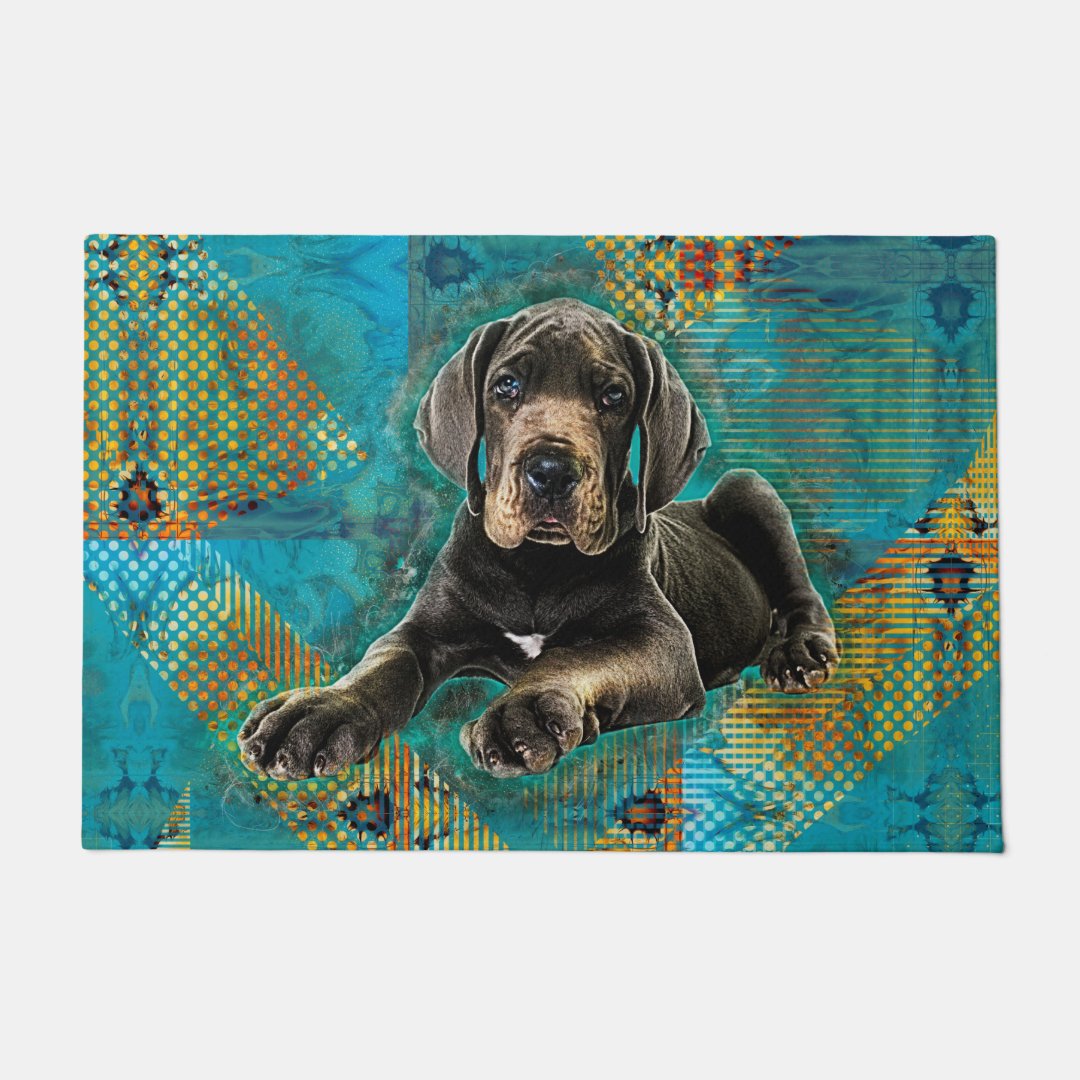 Great Dane Puppy Doormat Zazzle