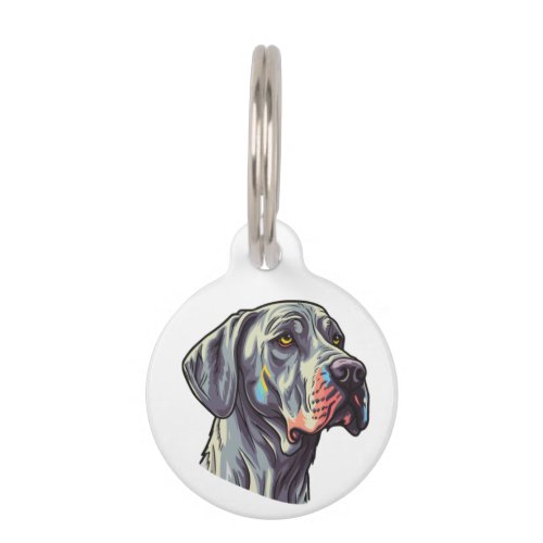 Great dane puppy front  pet ID tag