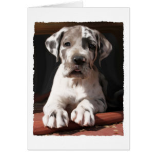 Great Dane Puppy greeting card