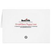 Great Dane Puppy Love - Customized Cards (Back Horizontal)