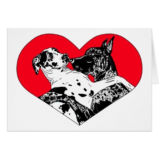 Great Dane Puppy Love - Customized Cards (Front Horizontal)