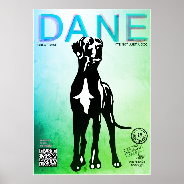 Great Dane Puppy Selling Poster (Front)