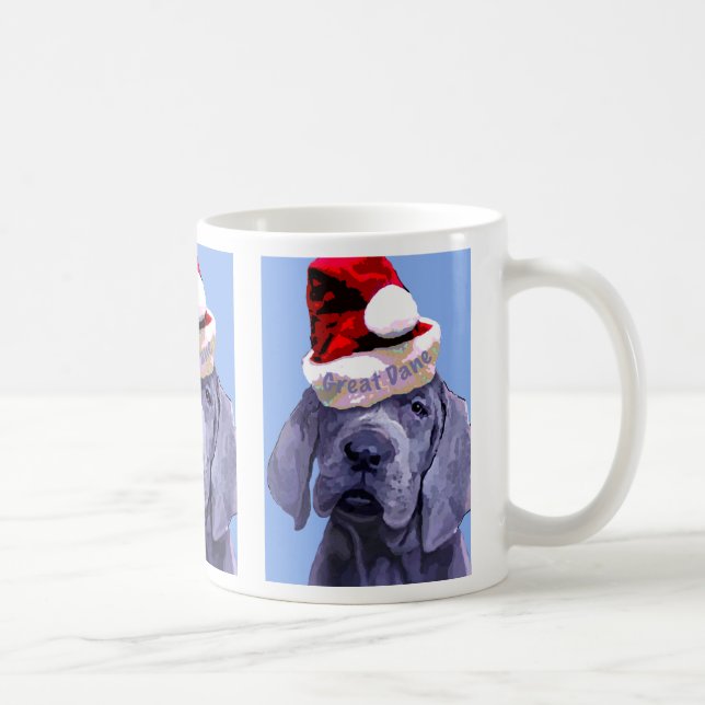 Great Dane Puppy X 3 Christmas Mug (Right)