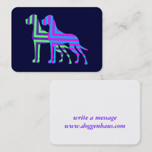 Great Dane purple green Business Card