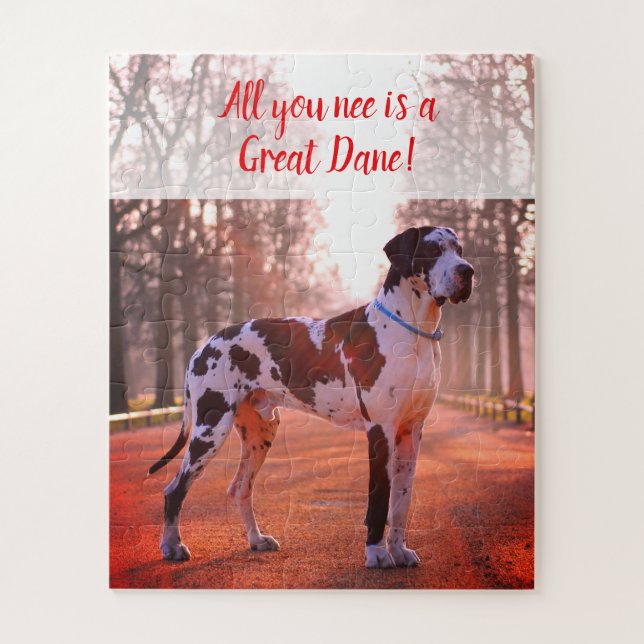 Great Dane Puzzle Personalized (Vertical)