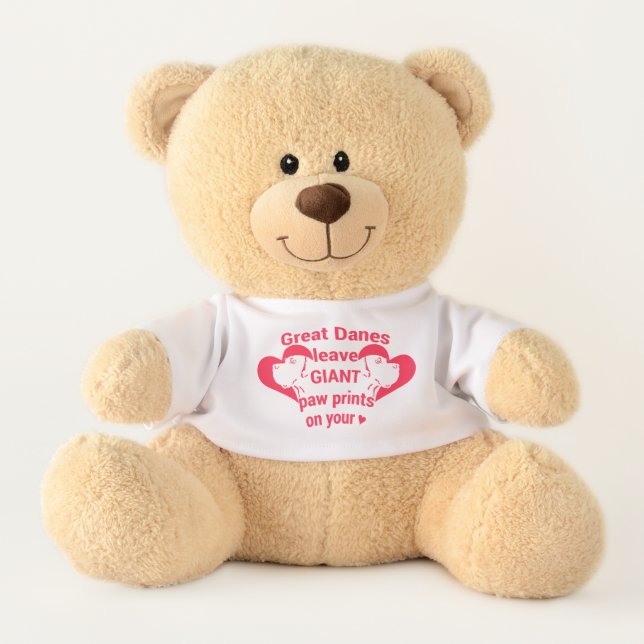 Great Dane Quote Teddy Bear (Front)