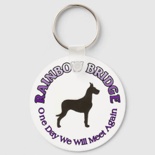 GREAT DANE RAINBOW BRIDGE KEYCHAIN