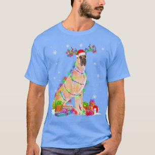 Great Dane Reindeer Christmas Lights Funny Dog Xma T-Shirt