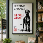 Great Dane Rescue QR Code Poster