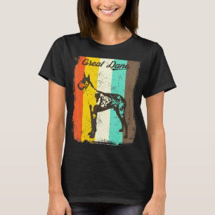 Great Dane Retro 70s Vintage Cute Dog T-Shirt